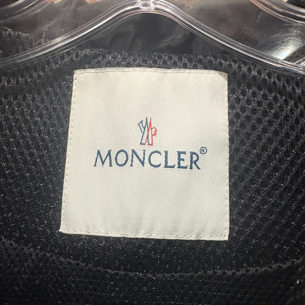 Moncler‎ Coignet Giubbotto Black Mesh Hooded Jacket Womens Peplum Coat Size 0 - Picture 4 of 13